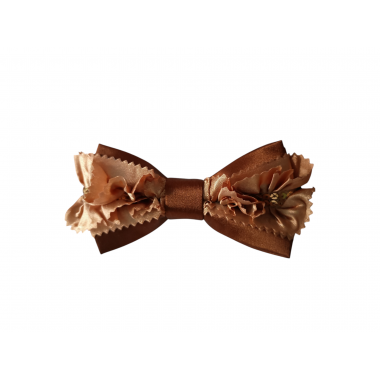 Papion rafinat, cu paiete, model Clasic, Glitter Caramel